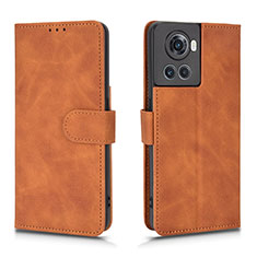 Coque Portefeuille Livre Cuir Etui Clapet L01Z pour OnePlus 10R 5G Marron