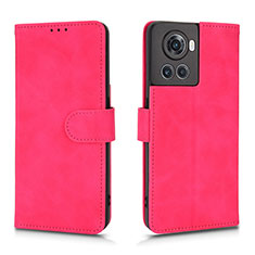 Coque Portefeuille Livre Cuir Etui Clapet L01Z pour OnePlus 10R 5G Rose Rouge