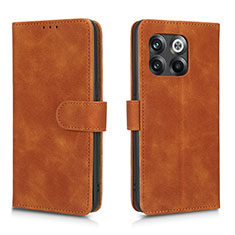 Coque Portefeuille Livre Cuir Etui Clapet L01Z pour OnePlus 10T 5G Marron