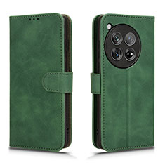 Coque Portefeuille Livre Cuir Etui Clapet L01Z pour OnePlus 12 5G Vert