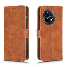 Coque Portefeuille Livre Cuir Etui Clapet L01Z pour OnePlus Ace 2 Pro 5G Marron