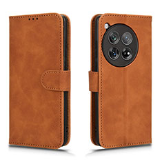 Coque Portefeuille Livre Cuir Etui Clapet L01Z pour OnePlus Ace 3 5G Marron