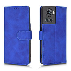 Coque Portefeuille Livre Cuir Etui Clapet L01Z pour OnePlus Ace 5G Bleu