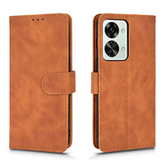 Coque Portefeuille Livre Cuir Etui Clapet L01Z pour OnePlus Nord 2T 5G Marron