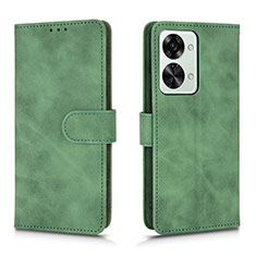 Coque Portefeuille Livre Cuir Etui Clapet L01Z pour OnePlus Nord 2T 5G Vert