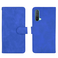 Coque Portefeuille Livre Cuir Etui Clapet L01Z pour OnePlus Nord CE 5G Bleu