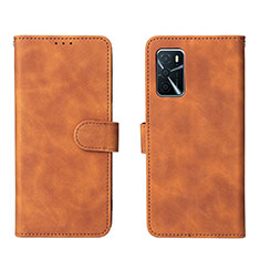 Coque Portefeuille Livre Cuir Etui Clapet L01Z pour Oppo A16 Marron