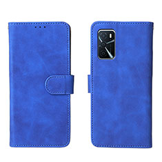 Coque Portefeuille Livre Cuir Etui Clapet L01Z pour Oppo A16s Bleu
