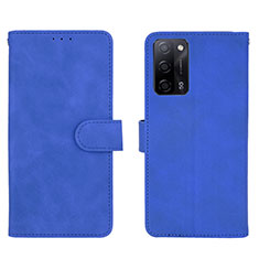 Coque Portefeuille Livre Cuir Etui Clapet L01Z pour Oppo A53s 5G Bleu