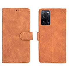 Coque Portefeuille Livre Cuir Etui Clapet L01Z pour Oppo A53s 5G Marron