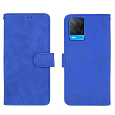 Coque Portefeuille Livre Cuir Etui Clapet L01Z pour Oppo A54 4G Bleu