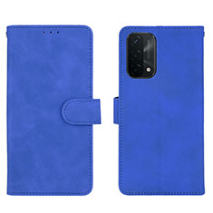 Coque Portefeuille Livre Cuir Etui Clapet L01Z pour Oppo A54 5G Bleu