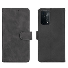 Coque Portefeuille Livre Cuir Etui Clapet L01Z pour Oppo A54 5G Noir