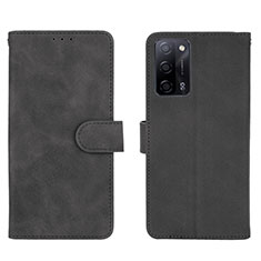 Coque Portefeuille Livre Cuir Etui Clapet L01Z pour Oppo A55 5G Noir