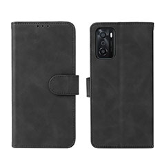 Coque Portefeuille Livre Cuir Etui Clapet L01Z pour Oppo A55S 5G Noir