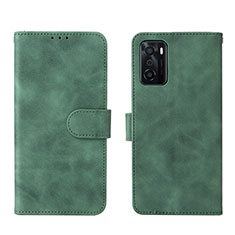 Coque Portefeuille Livre Cuir Etui Clapet L01Z pour Oppo A55S 5G Vert