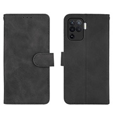 Coque Portefeuille Livre Cuir Etui Clapet L01Z pour Oppo A94 4G Noir