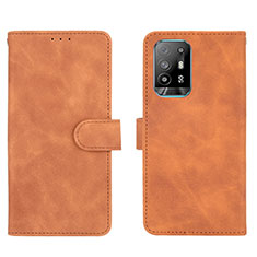 Coque Portefeuille Livre Cuir Etui Clapet L01Z pour Oppo A94 5G Marron