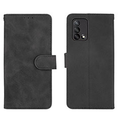 Coque Portefeuille Livre Cuir Etui Clapet L01Z pour Oppo A95 4G Noir