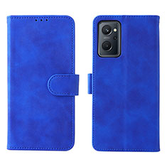 Coque Portefeuille Livre Cuir Etui Clapet L01Z pour Oppo A96 4G Bleu