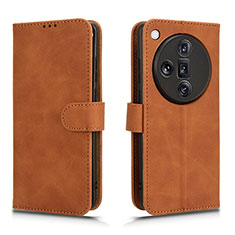 Coque Portefeuille Livre Cuir Etui Clapet L01Z pour Oppo Find X7 Ultra 5G Marron