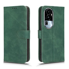 Coque Portefeuille Livre Cuir Etui Clapet L01Z pour Oppo Reno10 Pro+ Plus 5G Vert