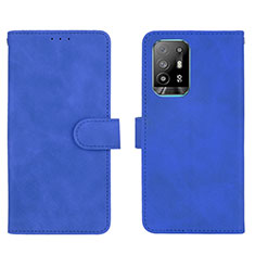 Coque Portefeuille Livre Cuir Etui Clapet L01Z pour Oppo Reno5 Z 5G Bleu