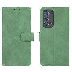 Coque Portefeuille Livre Cuir Etui Clapet L01Z pour Oppo Reno6 Pro+ Plus 5G Vert