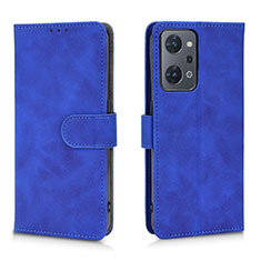 Coque Portefeuille Livre Cuir Etui Clapet L01Z pour Oppo Reno7 A Bleu