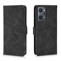 Coque Portefeuille Livre Cuir Etui Clapet L01Z pour Oppo Reno7 A Noir