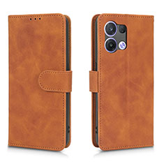 Coque Portefeuille Livre Cuir Etui Clapet L01Z pour Oppo Reno8 5G Marron