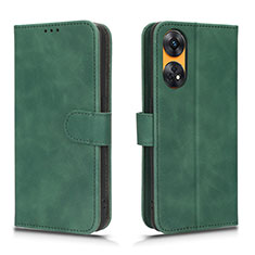 Coque Portefeuille Livre Cuir Etui Clapet L01Z pour Oppo Reno8 T 4G Vert