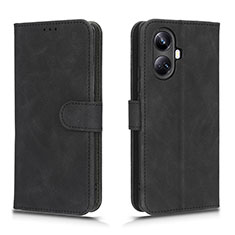 Coque Portefeuille Livre Cuir Etui Clapet L01Z pour Realme 10 Pro+ Plus 5G Noir