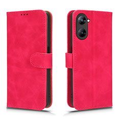 Coque Portefeuille Livre Cuir Etui Clapet L01Z pour Realme 10S 5G Rose Rouge