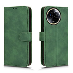 Coque Portefeuille Livre Cuir Etui Clapet L01Z pour Realme 11X 5G Vert