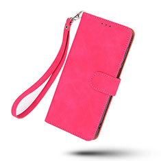 Coque Portefeuille Livre Cuir Etui Clapet L01Z pour Realme 7i RMX2193 Rose Rouge