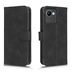 Coque Portefeuille Livre Cuir Etui Clapet L01Z pour Realme C30 Noir