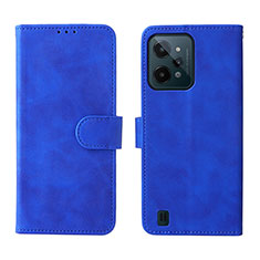 Coque Portefeuille Livre Cuir Etui Clapet L01Z pour Realme C31 Bleu