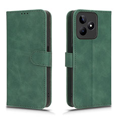 Coque Portefeuille Livre Cuir Etui Clapet L01Z pour Realme C53 India Vert