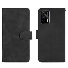 Coque Portefeuille Livre Cuir Etui Clapet L01Z pour Realme GT 5G Noir