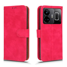 Coque Portefeuille Livre Cuir Etui Clapet L01Z pour Realme GT Neo6 5G Rose Rouge