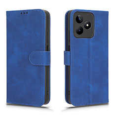 Coque Portefeuille Livre Cuir Etui Clapet L01Z pour Realme Narzo N53 Bleu