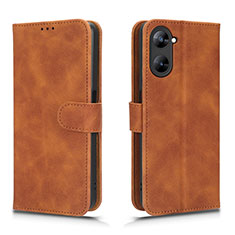 Coque Portefeuille Livre Cuir Etui Clapet L01Z pour Realme Q5x 5G Marron