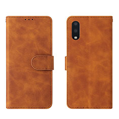 Coque Portefeuille Livre Cuir Etui Clapet L01Z pour Samsung Galaxy A02 Marron