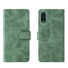 Coque Portefeuille Livre Cuir Etui Clapet L01Z pour Samsung Galaxy A02 Vert