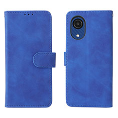 Coque Portefeuille Livre Cuir Etui Clapet L01Z pour Samsung Galaxy A03 Core Bleu