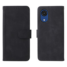 Coque Portefeuille Livre Cuir Etui Clapet L01Z pour Samsung Galaxy A03 Core Noir