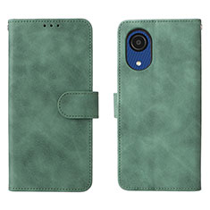 Coque Portefeuille Livre Cuir Etui Clapet L01Z pour Samsung Galaxy A03 Core Vert