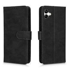 Coque Portefeuille Livre Cuir Etui Clapet L01Z pour Samsung Galaxy A04 4G Noir