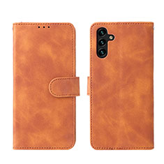 Coque Portefeuille Livre Cuir Etui Clapet L01Z pour Samsung Galaxy A04s Marron